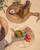Une Vie Nomade Round Cutting Boards - Walnut - Thumbnail 20