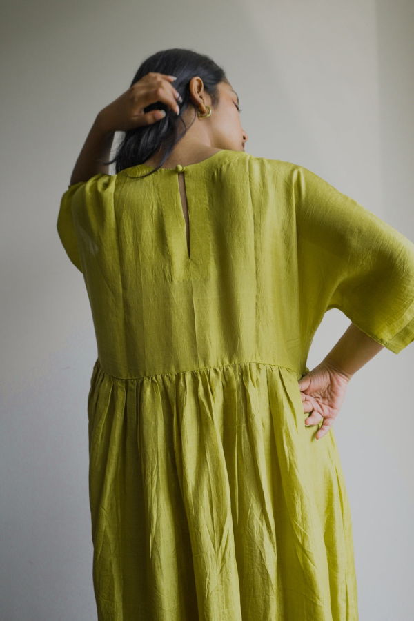 Studio Within Lime Green Kimono Sleeve Dress