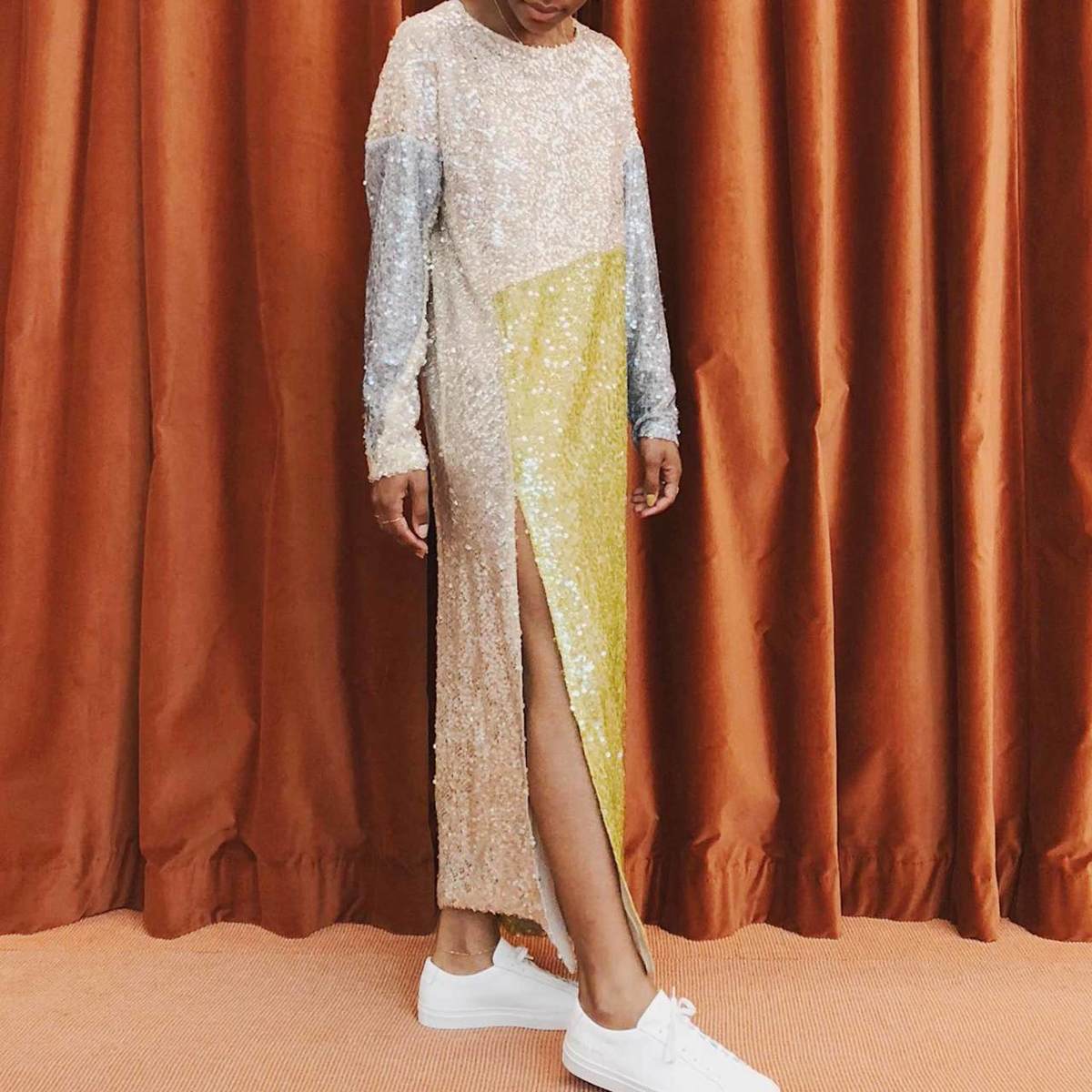 Walk of Shame Sequins Patchwork Dress | Garmentory