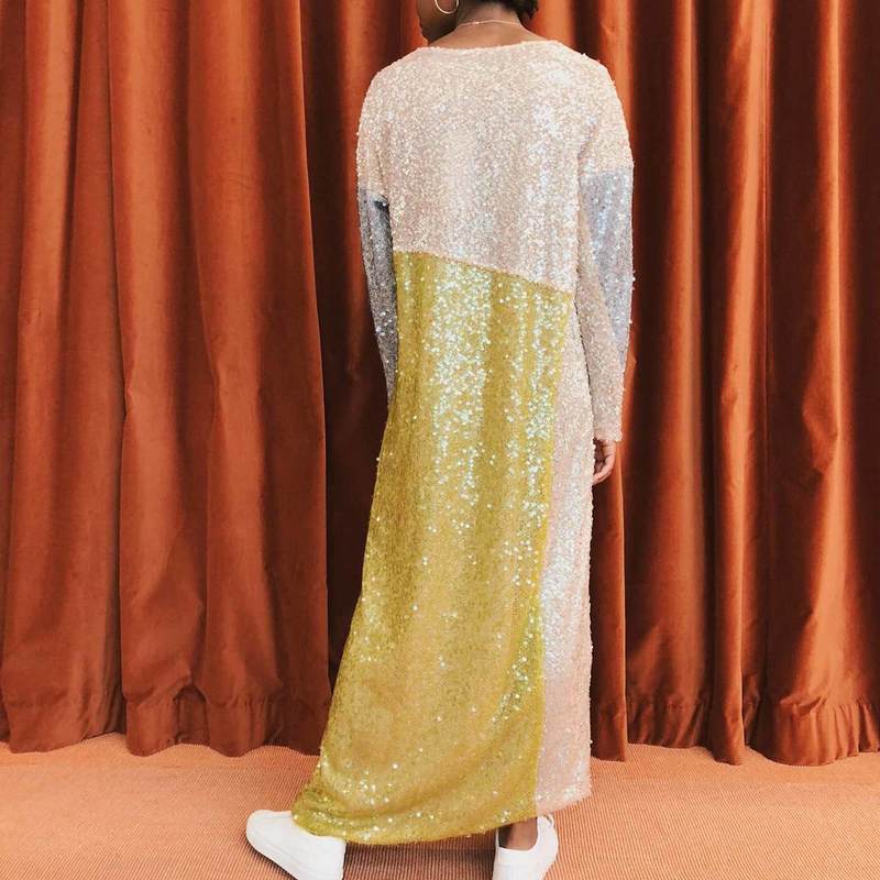 Walk of Shame Sequins Patchwork Dress | Garmentory