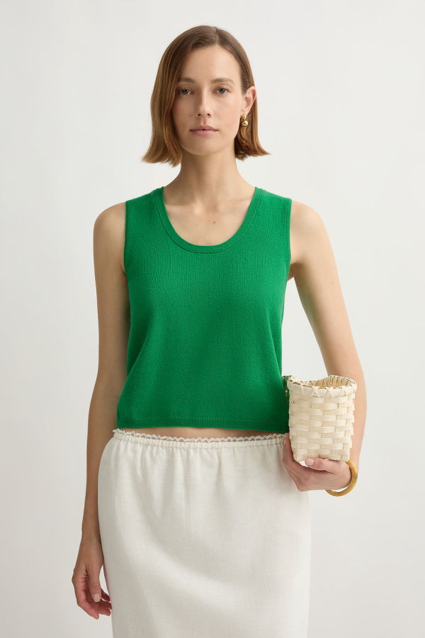 Posse Freddie Sweater Tank - Emerald