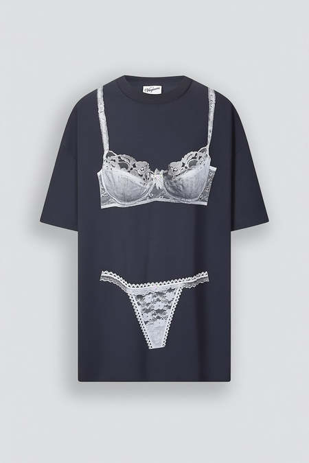 Trompe Loeil Tall Tee - Lingerie Print | Garmentory