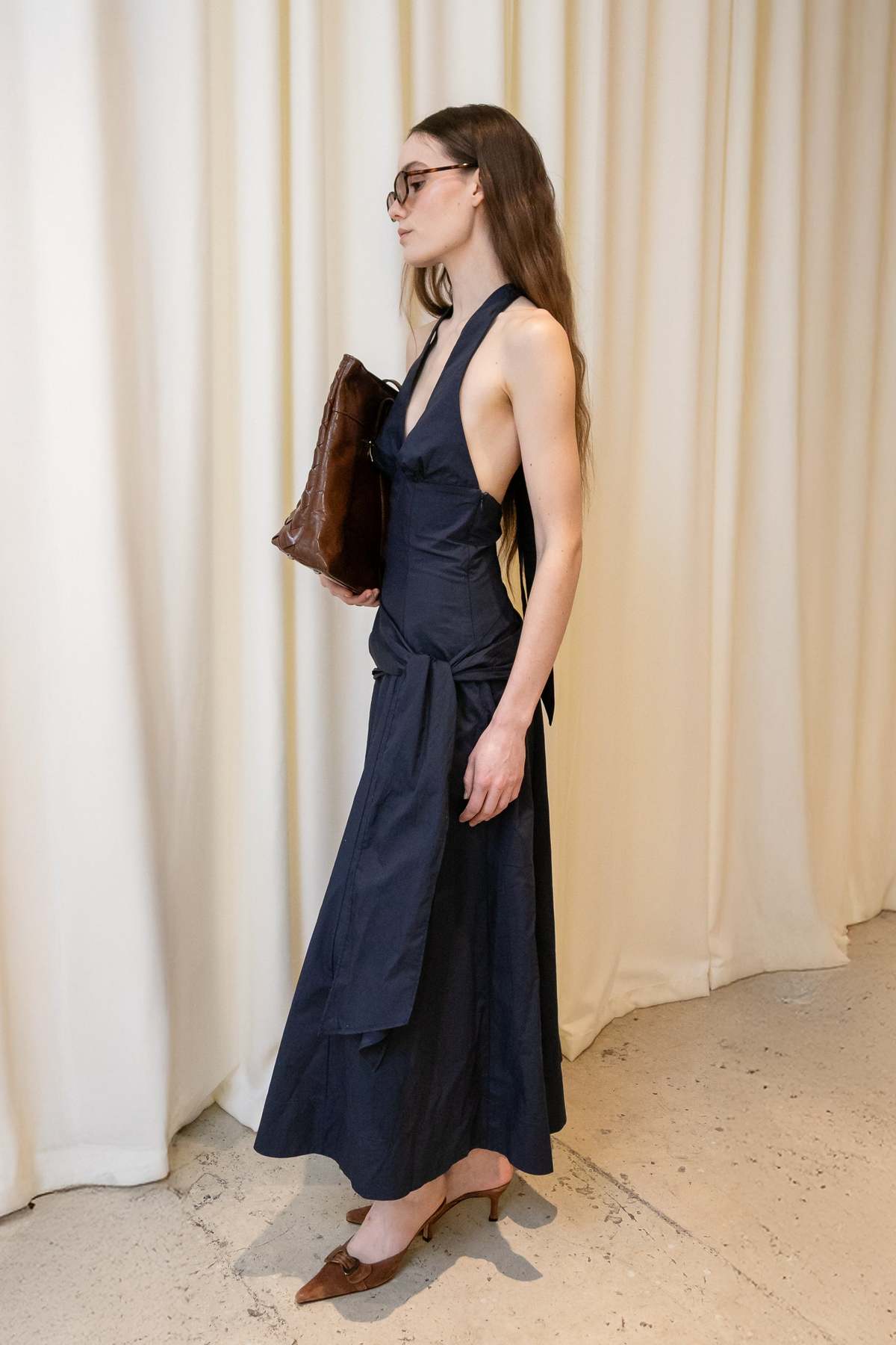 cadiz halter maxi dress NIA crafted to order