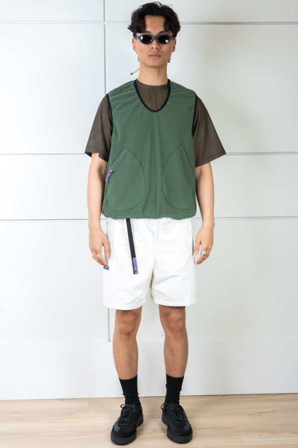 rayon vert Samanto Grid Pullover Vest