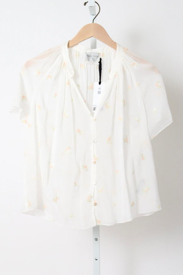 Forte Forte 14876 My Shirt Bohemian Shirt With Petites Fleurs Embroidery