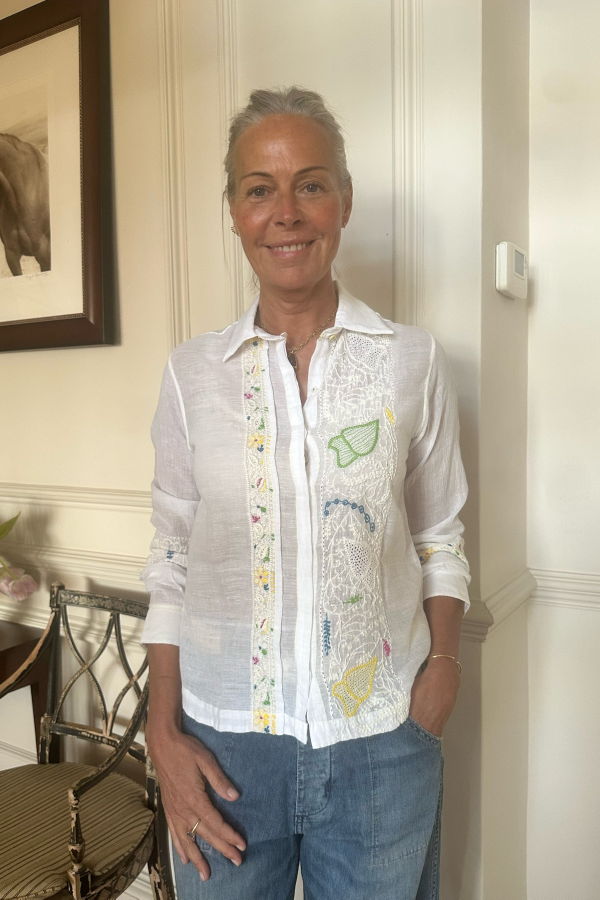 Injiri Herbarium 104 Hand Embroidered Shirt