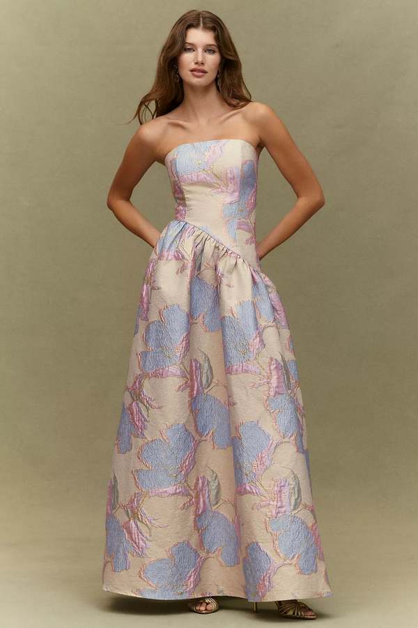 elliatt asymmetrical dress x REVOLVE Jacquard Asymmetric Gown