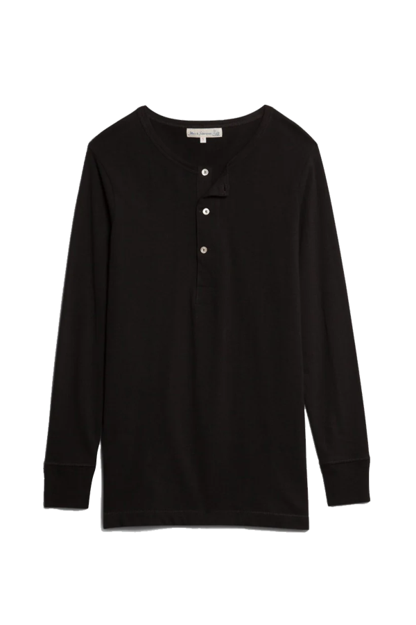 Merz b. Schwanen 2M06 Mid-Century Machine Refined Fit Long Sleeve Henley