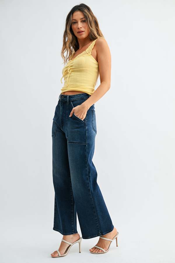 Just Black Denim The Patch Pocket Wide Leg