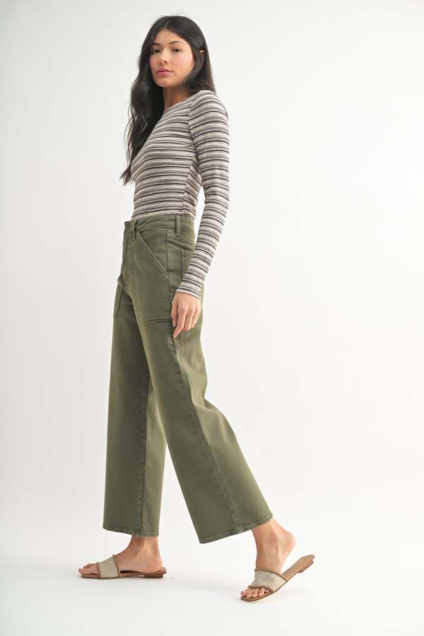Just Black Denim The Patch Pocket Wide Leg
