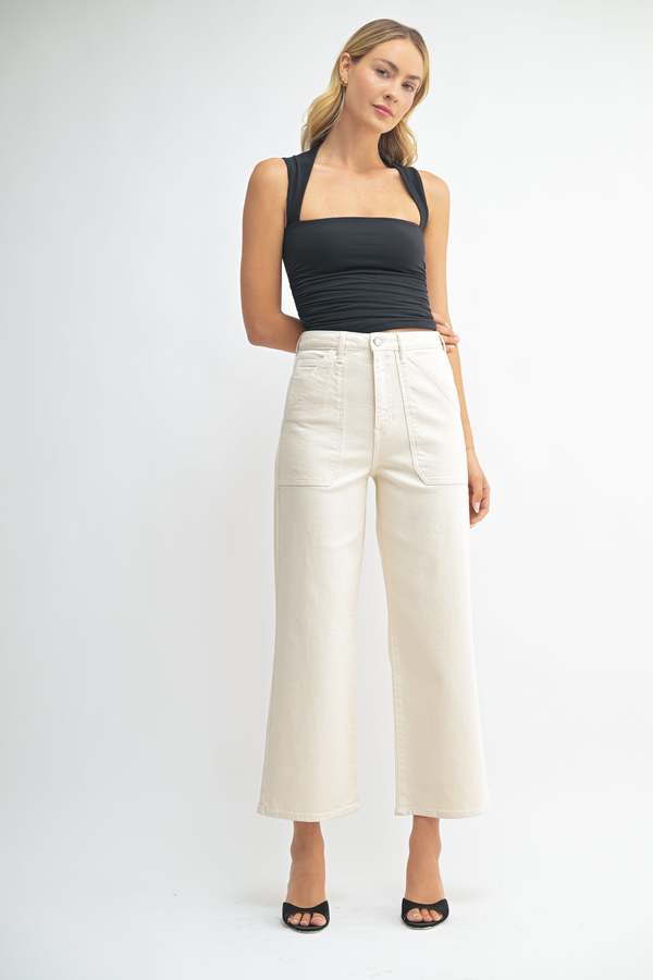 Just Black Denim The Patch Pocket Wide Leg