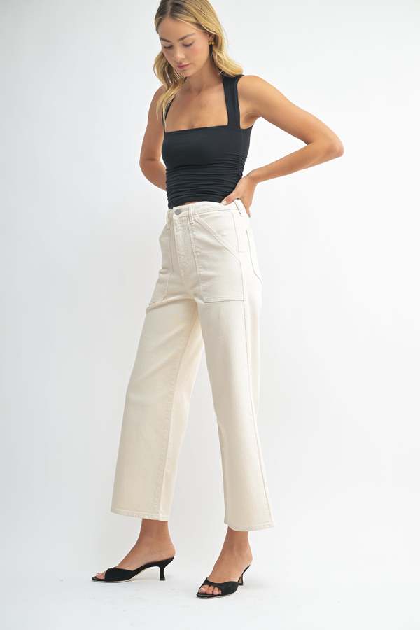 Just Black Denim The Patch Pocket Wide Leg