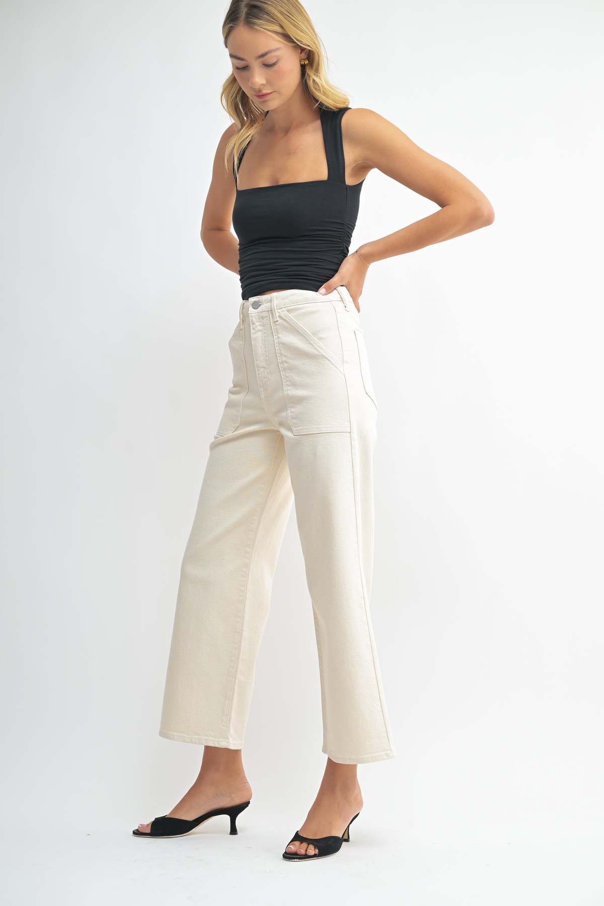 Just Black Denim The Patch Pocket Wide Leg - Image 26 of 28