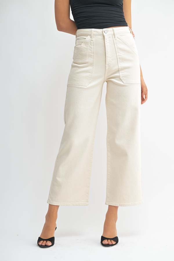Just Black Denim The Patch Pocket Wide Leg
