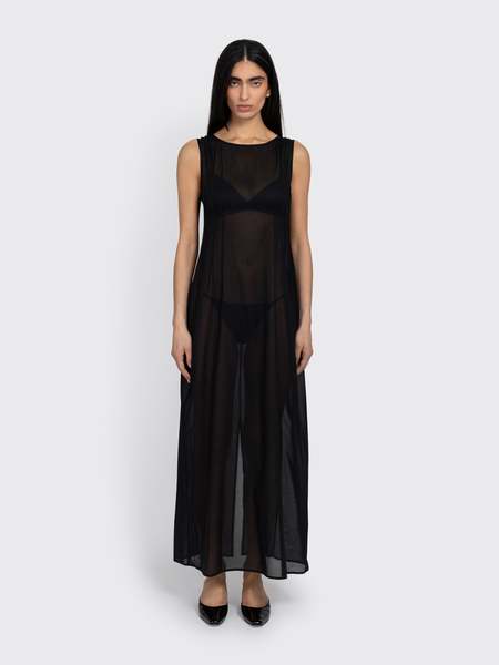 【special sale】amomento long dress AMOMENTO Black Paneled Midi Dress | Garmentory