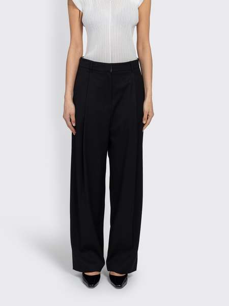 AMOMENTO Wool Wrap Pants - Black | Garmentory