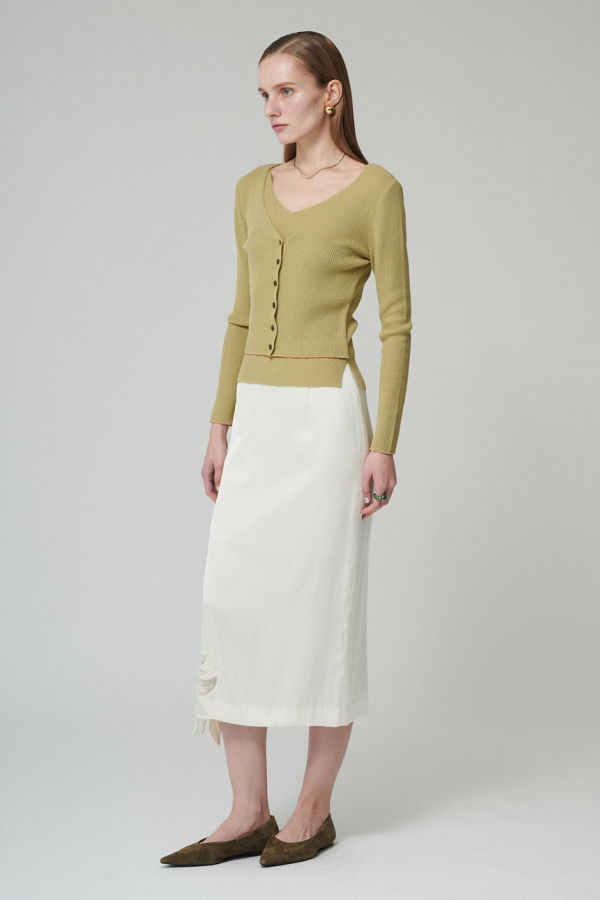 Maison De Ines Layered Rib Knit Cardigan