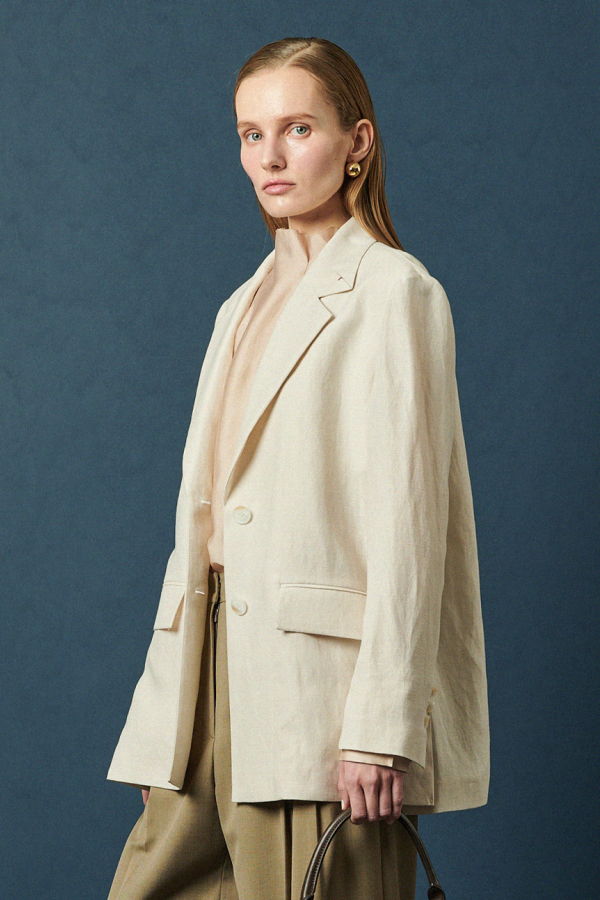 MAISON DE INES LINEN TAILORED JACKET