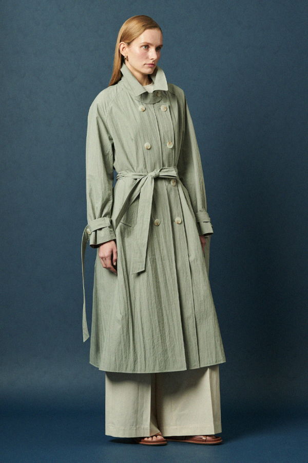 Maison De Ines Crispy Texture Trench Coat