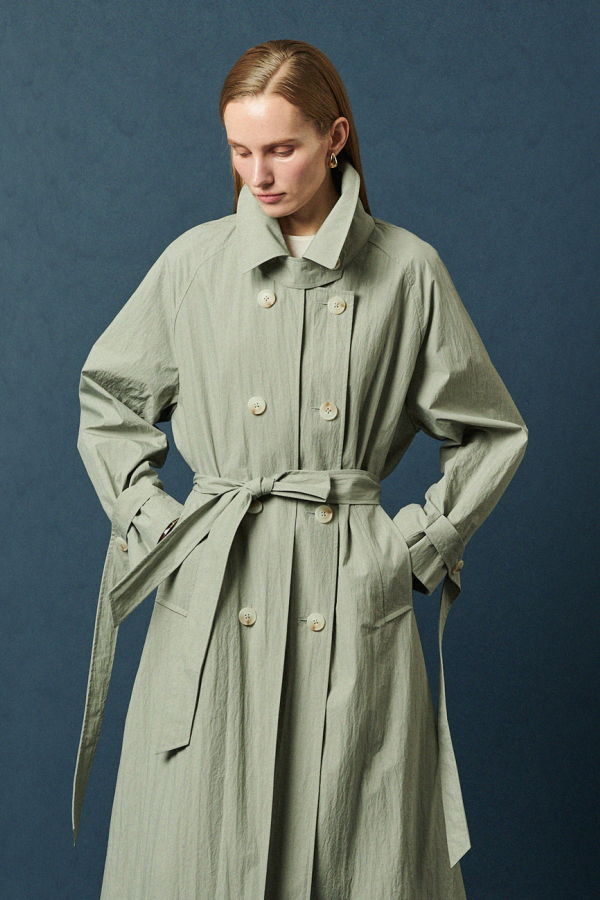 Maison De Ines Crispy Texture Trench Coat