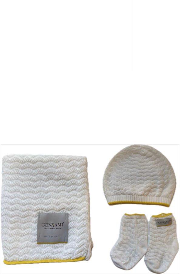 KIDS Gensami Baby Wave Knit Four Piece Set - White