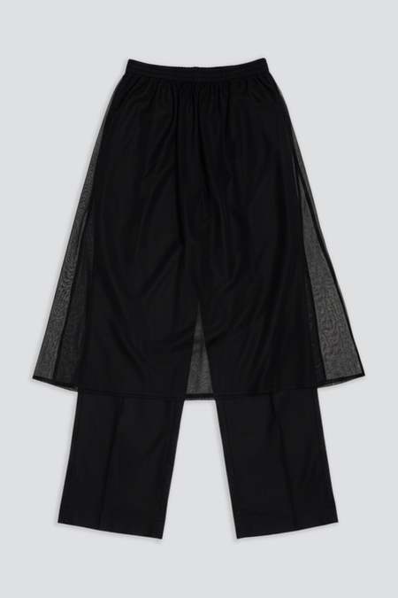 AMOMENTO Wool Wrap Pants - Black | Garmentory