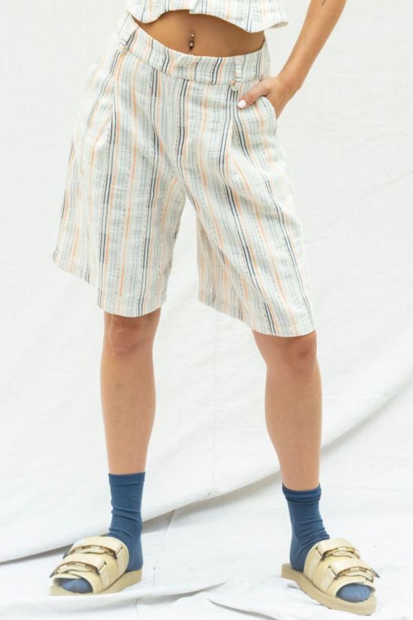 BODYBAG by Jude Bogota Bermuda Jacquard Shorts - Striped Jacquard