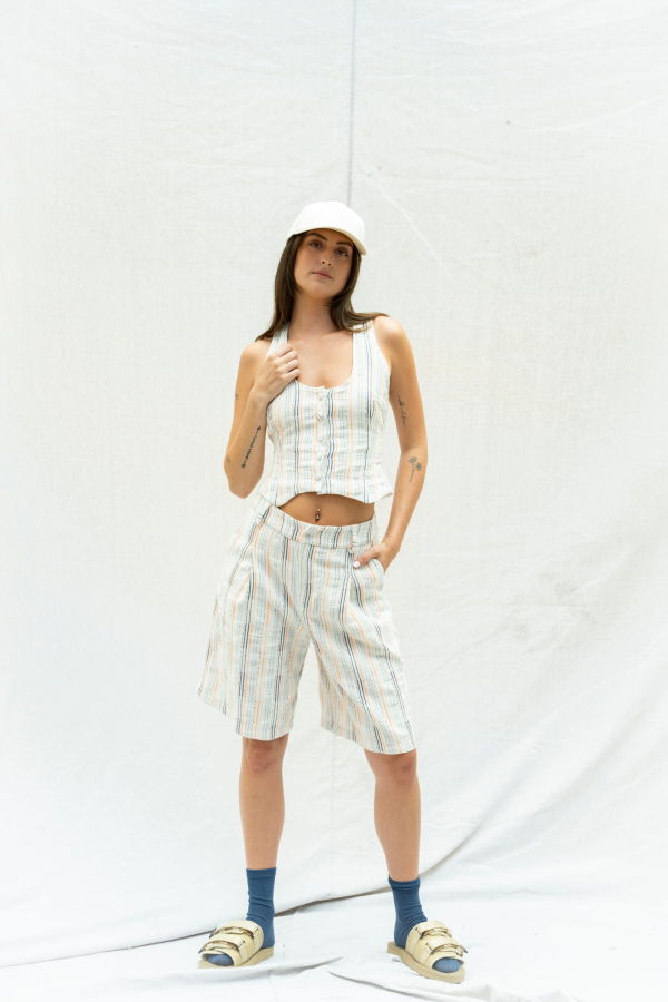 BODYBAG by Jude Bogota Striped Waistcoat
