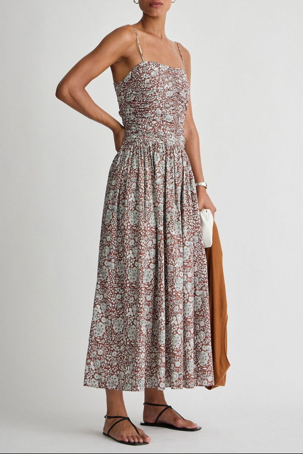 Apiece Apart Jana Ruched Bodice Maxi Dress