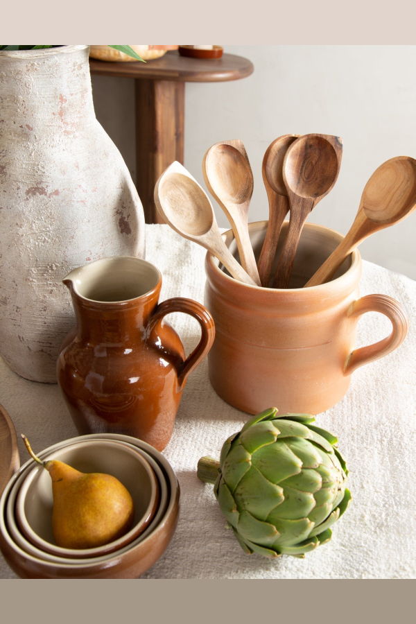Une Vie Nomade Vintage Bonny Sur Loire Handled Jar - Salt