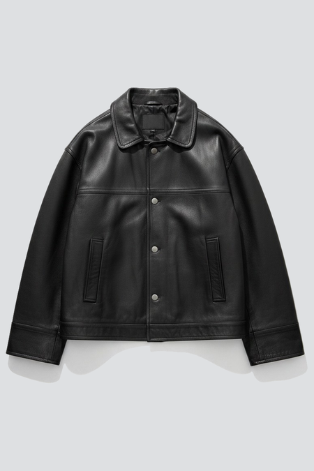 Neiman Marcus Quilted Leather Coat - Black | Garmentory