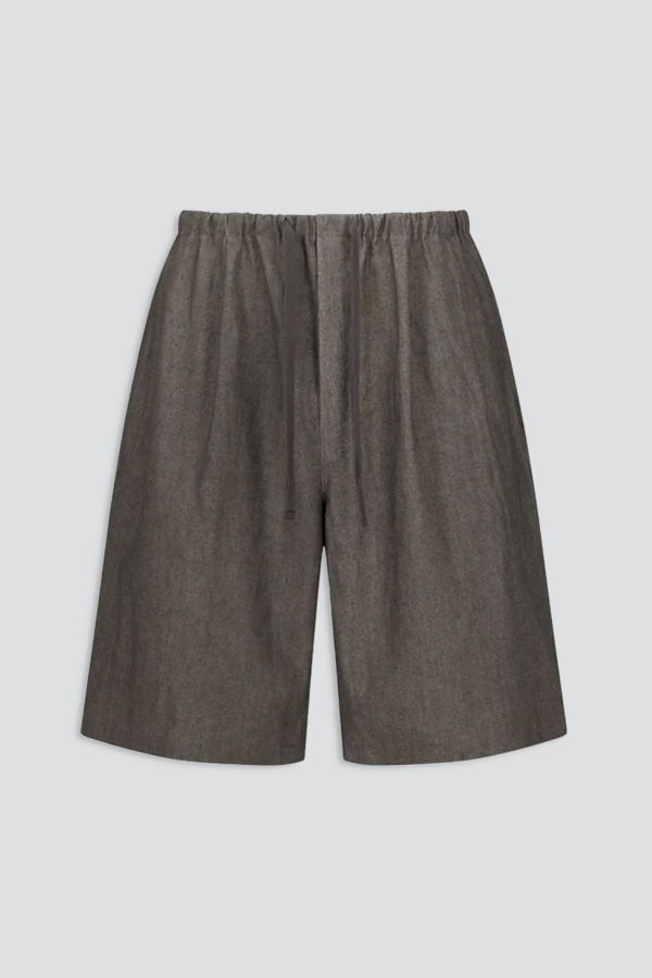 AMOMENTO Linen Drawstring Shorts