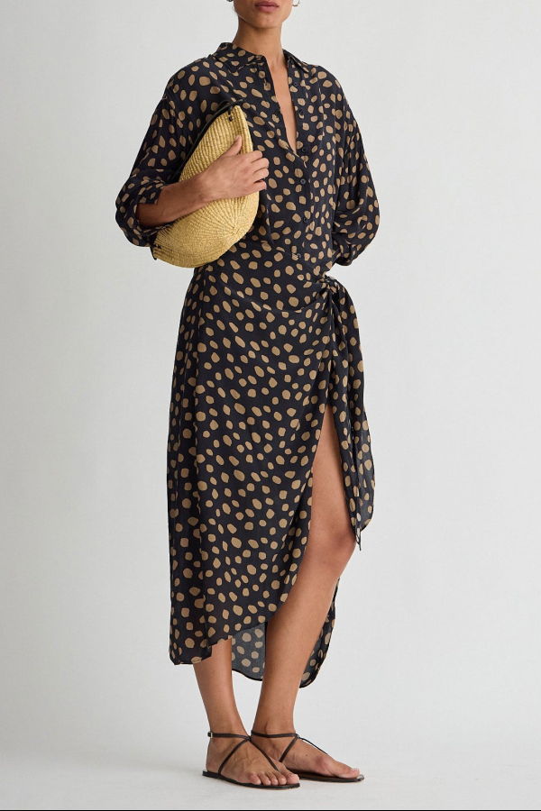 Apiece Apart Alessandra Sarong Shirt Dress