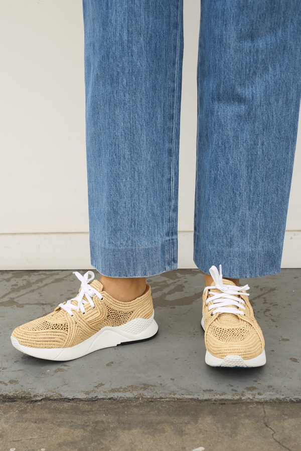 NEW Robert Clergerie 41.5 Paelle/Natural Raffia & White Leather Sneaker Salvy Robert Clergerie | Shoes | Robert Clergerie 445 Woven Salvy  main image 2