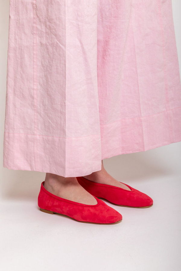 Casa Isota Dafne Suede Flats - Cammello