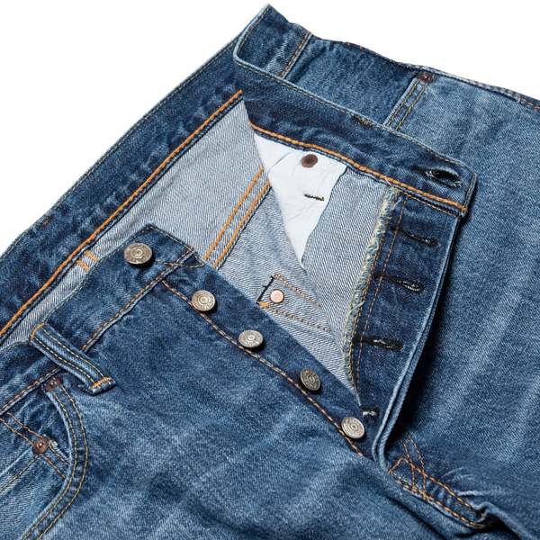 Pure Blue Japan USED-003-ID Regular Straight 14oz Selvedge Denim Jeans - Used Wash