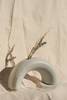 Lucy Michel Ceramics Arch Vase - Matte White - Thumbnail 1