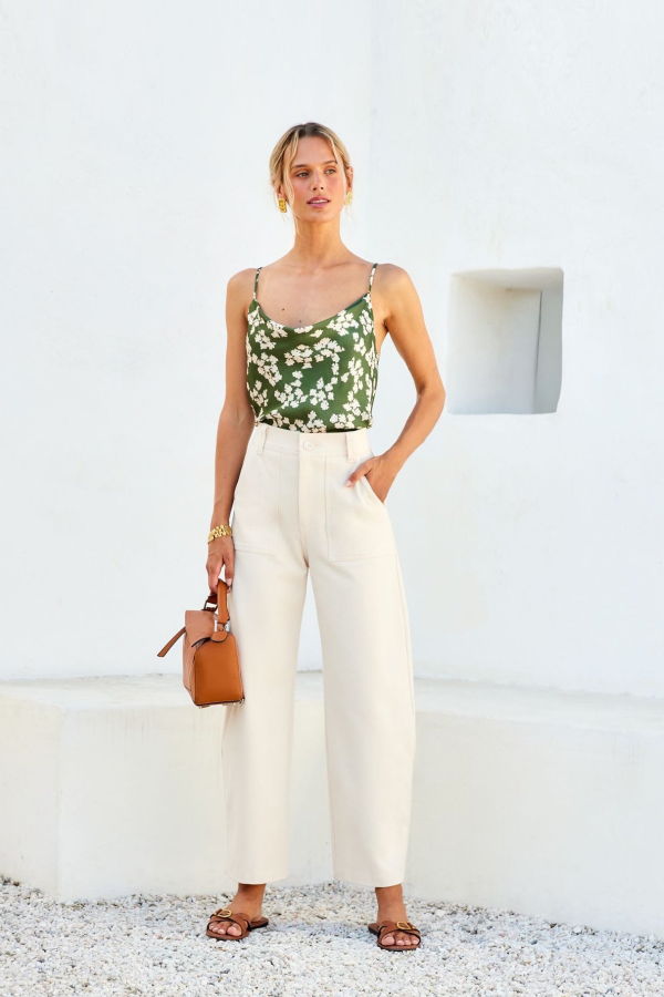 Fifteen Twenty Drape Cami - Green