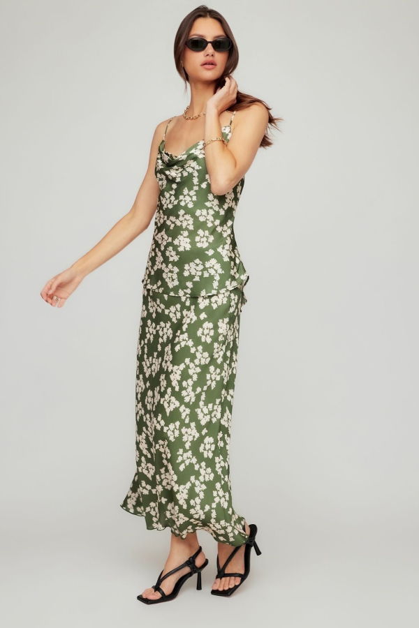 Fifteen Twenty Eva Bias Skirt - Green