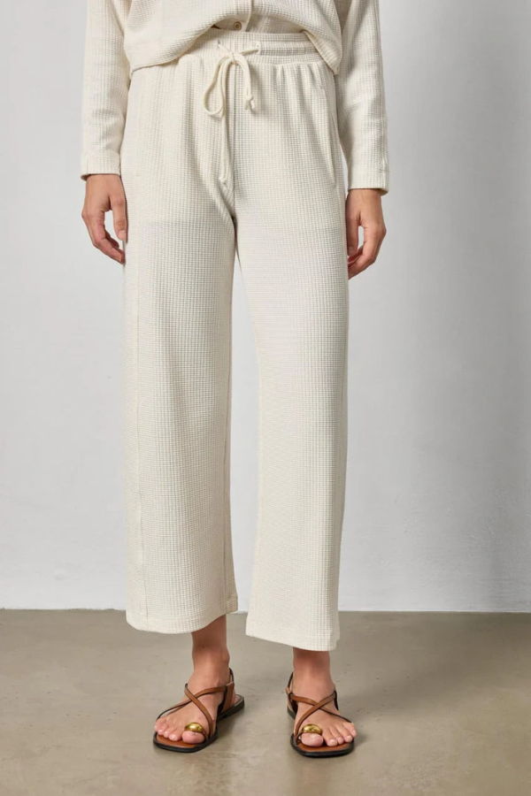 Lilla P. Side Panel Pant - Ecru