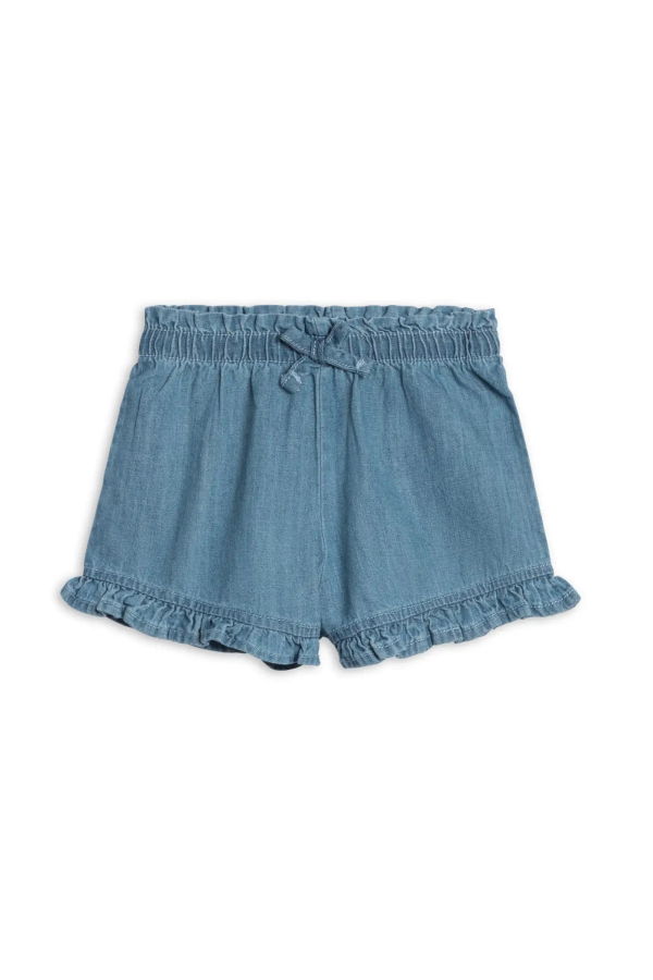 KIDS Colored Organics Callie Chambray Ruffle Waist Shorts