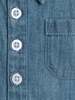 KIDS Colored Organics Ted Chambray Collared Romper - Thumbnail 2