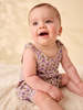 KIDS Tea Collection Tie Shoulder Romper in Tile Floral - Thumbnail 2