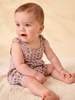 KIDS Tea Collection Tie Shoulder Romper in Tile Floral - Thumbnail 3