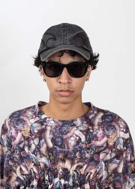 KAMIYA Wave Ox Bucket Hat - Black | Garmentory