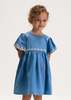 KIDS Colored Organics Mayoral Embroidered Denim Dress - Thumbnail 1