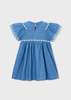 KIDS Colored Organics Mayoral Embroidered Denim Dress - Thumbnail 3