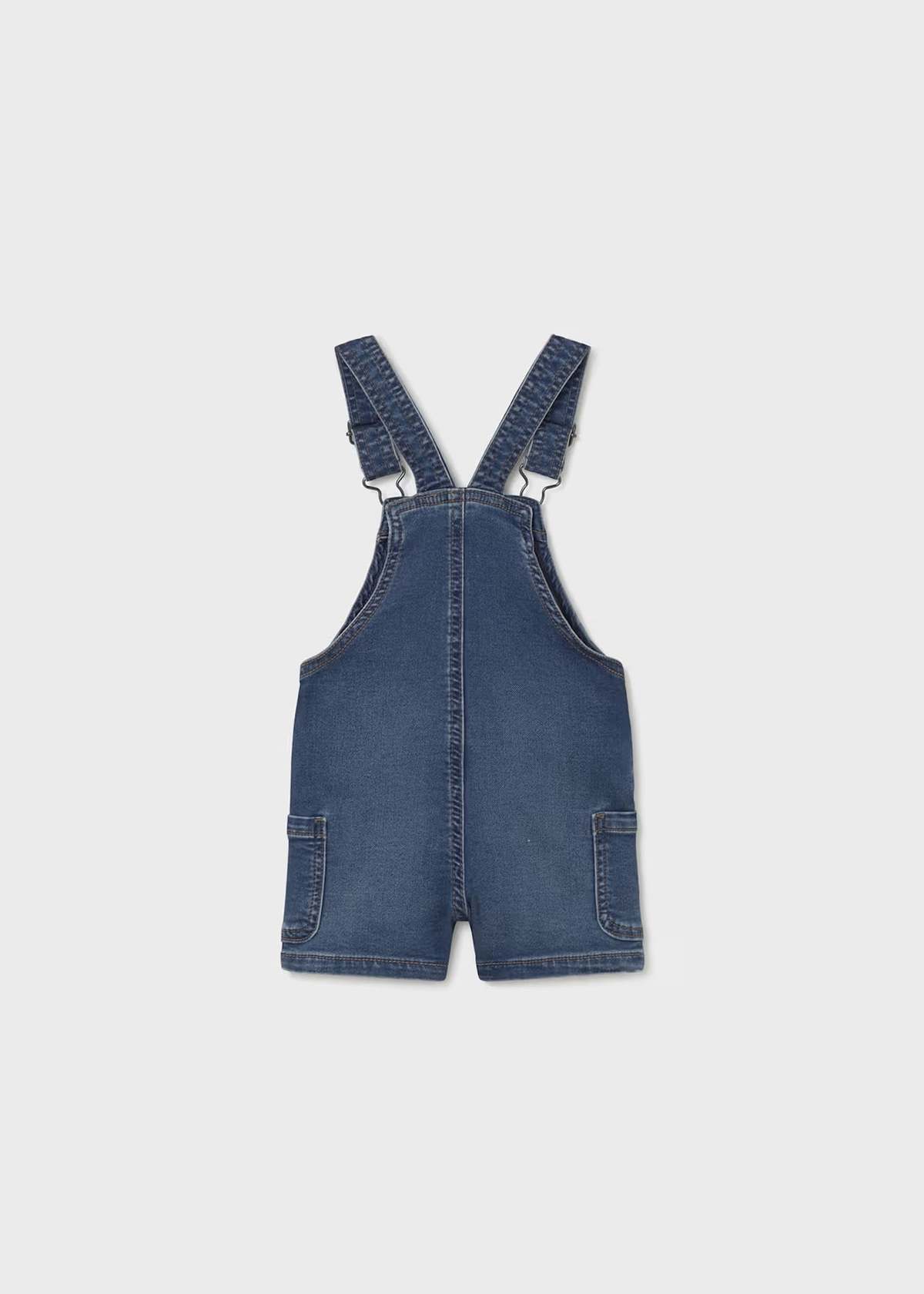 KIDS colored organics Mayoral Soft Denim Short Overall - Image 2 of 3