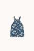 KIDS Tinycottons Blossoms Denim Short Dungaree - Thumbnail 2