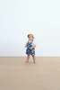 KIDS Tinycottons Blossoms Denim Short Dungaree - Thumbnail 1